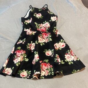 Emerald Sundae Black Floral Dress